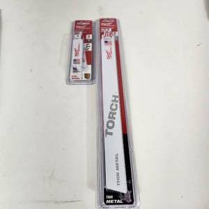 lot 52 image: Lot Of Two New Milwaukee SawzallHackzall Blades 5 Pack 49-00-5460 And 5 Pack 48-00-5791