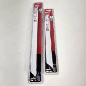 lot 53 image: Lot Of Two New Medium Metal Sawzall Blades 5 Packs 48-00-5187
