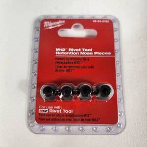 lot 63 image: New Milwaukee Rivet Tool Retention Nose Pieces 48-54-0100