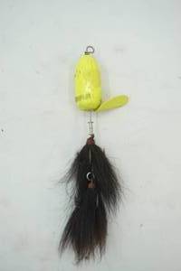 lot 210 image: Vintage Surface Lure with Bucktail Trailer 11 overall length