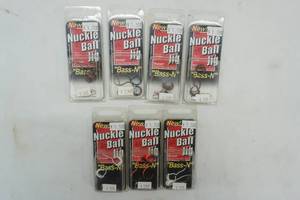 lot 314 image: Nuckle Ball Jigs Bass-N New in packaging (7ct)