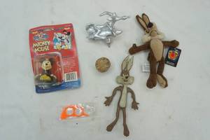 lot 410 image: Mickey Mouse Bobber, Wile E. Coyote Collectibles