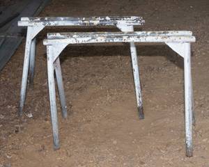 lot 11 image: Two Metal Saw Horses