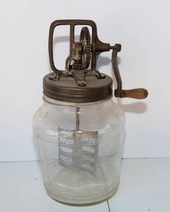 lot 18 image: Antique Butter Churn  Labeled 2K4421