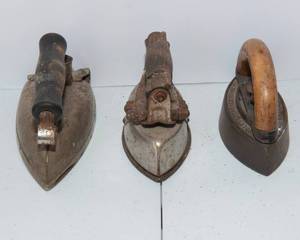 lot 26 image: Three Antique Irons