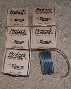 lot 35 image: Pro Lock Chain Lock Tree Tie  5 Boxes (Labeled 250 ft Each)