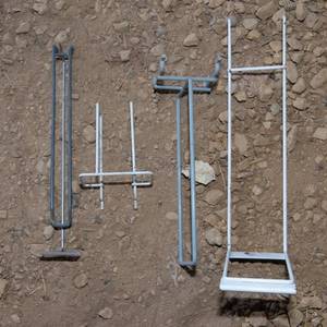 lot 79 image: Variety of Peg Board Hangers for Retail Display or Garage