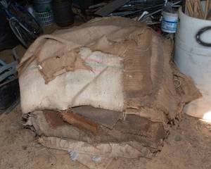 lot 81 image: Large Pile of Burlap Fabric