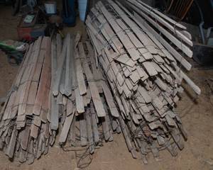 lot 82 image: Wooden Snow Fencing - 4 Rolls