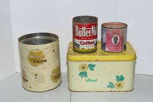 lot 111 image: Four Vintage Tins