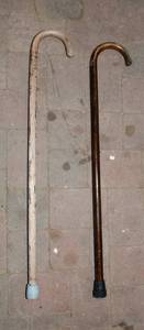 lot 117 image: Two Vintage Wooden Walking StickCanes