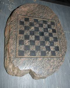 lot 150 image: Stone Checker Board