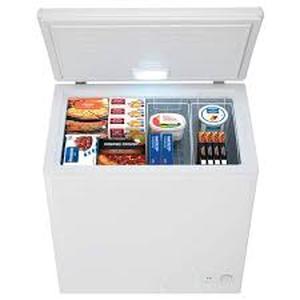 Vissani 6.9 cu. ft. Manual Defrost Chest Freezer with LED Light Type in White Garage Ready  Customer Returns See Pictures