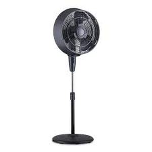 lot 6 image: NewAir 18 in. 3-Speed Wide-Angle Oscillating Outdoor Misting Fan and Pedestal Fan for Cool Down 500 sq. ft. - Black  Customer Returns See Pictures
