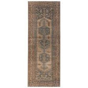 lot 39 image: Jaipur Living Machine Washable Reeves Brown 3 ft. x 8 ft. Medallion Area Rug Customer Returns See Pictures
