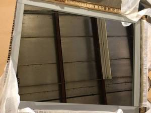 lot 35 image: Hampton Bay Avondale 33 in. W x 24 in. D x 12 in. H Ready to Assemble Plywood Shaker Wall Bridge Kitchen Cabinet in Alpine White  Customer Returns See Pictures