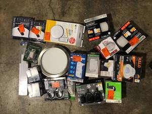 lot 13 image: Lot of Assorted Lighting Items and Hardware Various Models and Conditions  Customer Returns See Pictures