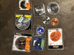 lot 24 image: Lot of Assorted Saw Blades and  Hardware Items Various Models and Conditions Customer Returns See Pictures