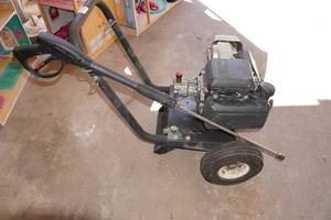 lot 244 image: Gas Motor with Pressure Washer Cart