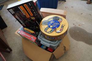 lot 250 image: Assorted Board Games - Monopoly, K-Nex Pieces, Guitar Hero Controller