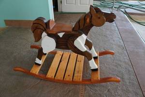 lot 456 image: Wood Rocking Horse