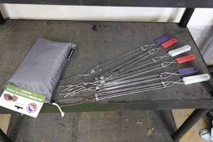 lot 435 image: Tent Foot Print and Roasting Sticks