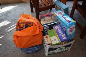 lot 334 image: Assorted Board Games - KNex, Rummikub, Ker Plunk