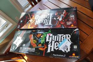 lot 344 image: Guitar Hero 1 & 2 for PlayStation 2