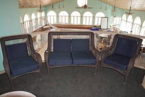 lot 350 image: 3-Piece Wicker Patio Set