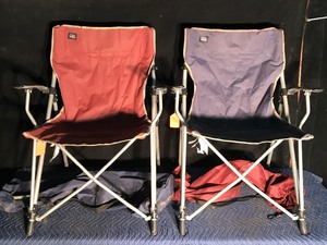 lot 70 image: 2 - Camping Fold Up Chairs with Storage Bags