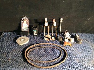 lot 66 image: Lot of Misc. - Curt Reducer Sleeve - Man Cave Bottle Opener - 2 Ultra Ball for Hitch - Grinding Wheel and More