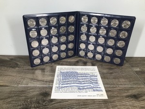 lot 253 image: First National Bank of Milaca, Minnesota, commemorating the 50 State Quarters Program that ran from 1999 to 2008