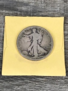 lot 259 image: 1918 Walking Liberty Half Dollar, a silver coin issued by the United States Mint