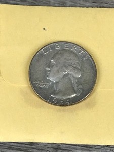 lot 261 image: 1964 D Washington Silver Quarter