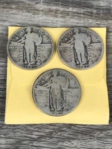 lot 267 image: 3 - 1927 Standing Liberty Quarters