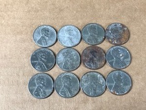 lot 277 image: 12 - 1943 Wheat Steel War Pennies