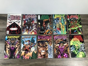 lot 326 image: Lot of 10 Image Comic Books - Wildstar - Deathblow - The Savage Dragon - Brigade - Union - Prophet