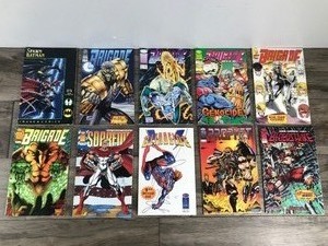 lot 327 image: Lot of 10 Image Comic Books - SpawnBatman - Brigade - Supreme - Blindside - Prophet - Bloodstrike