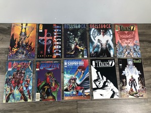 lot 329 image: Lot of 10 Image Comic Books - Darkness - Hell Shock - Team 7 - Wild Cats - Grifter - Supreme