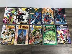 lot 339 image: Lot of 10 Comic Books - Out of Vortex - X - Turok - Teenage Mutant Ninja Turtles - Ultraverse The Strangers