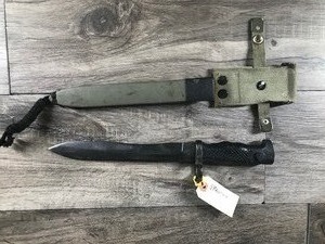 lot 356 image: Military Bayonet with Sheath - Tag Says its Spanish