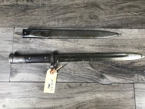 lot 358 image: Military Bayonet with Sheath - Tag says Czech
