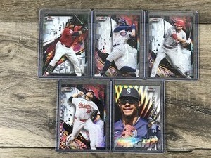 lot 438 image: Lot of 5 Topps Finest 2024 Baseball Cards  - Jose Ramirez - Nico Hoerner - Nolan Schanuel - Corbin Burnes - Julio Rodriguez
