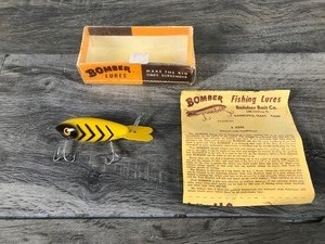 lot 441 image: Vintage Bomber Fishing Lure in Original Box with Paperwork