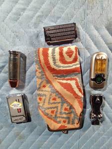 lot 185 image: 5 butane lighters and a cigarette case