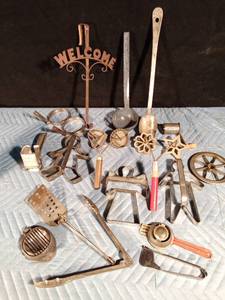 lot 120 image: Vintage kitchen utensils and more