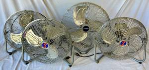 lot 102 image: Three 18 High Velocity Floor Fan and One Lakso 20 Floor Fan