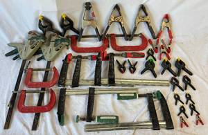lot 73 image: Assortment of Clamps from Bessey, Masterforce, and More