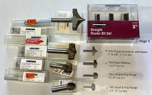 lot 113 image: CNC Router Bits Lot #5 - 13 assorted bits