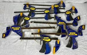 lot 64 image: Assortment of Irwin Quick Grip Clamps  -9 Pieces